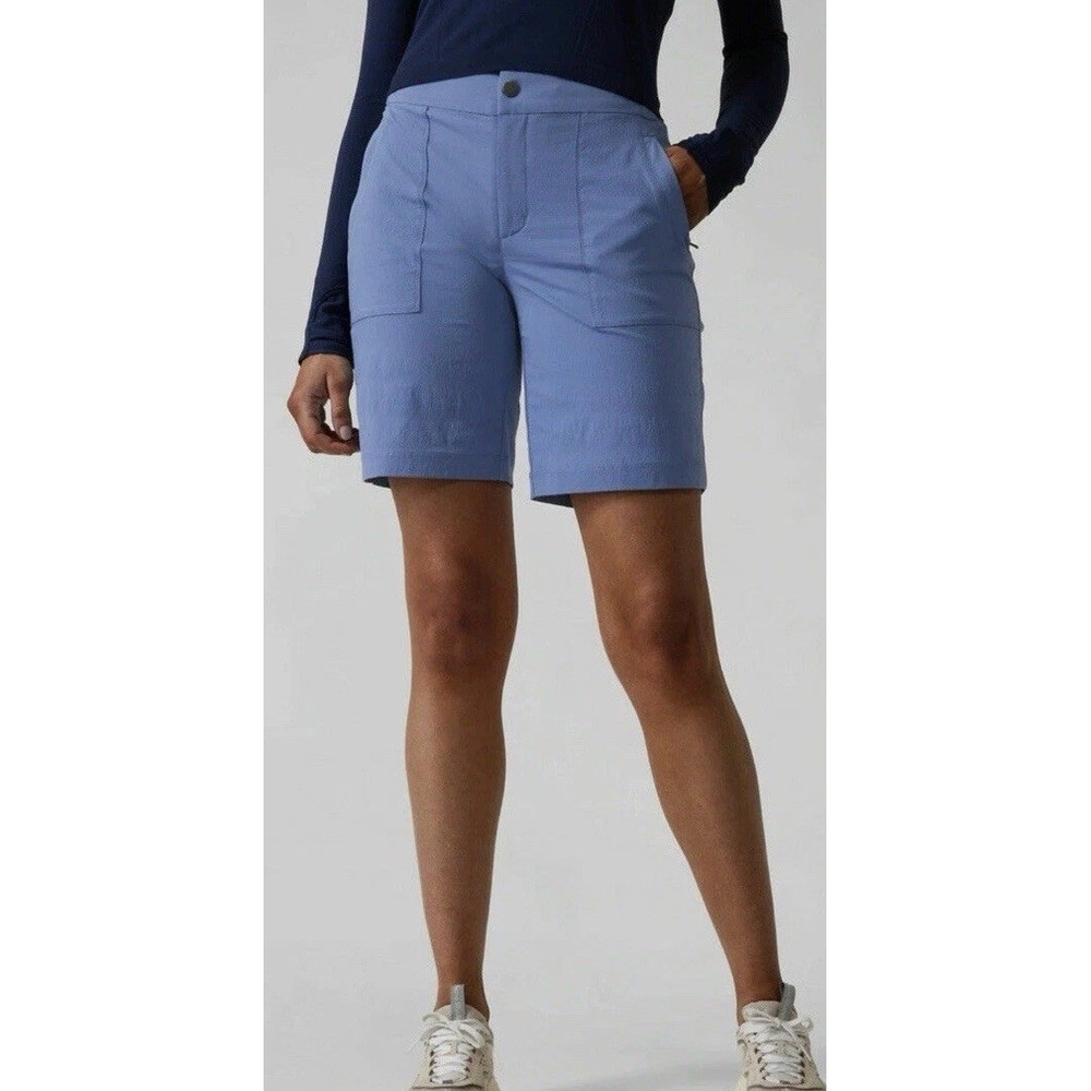 Athleta Light Blue Athletic Trekkie Bermuda Shorts